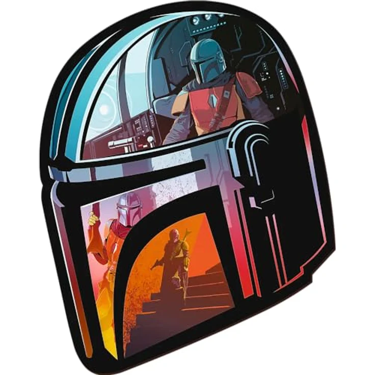Trefl 20186 Woodcraft Star Wars The Mandalorian Konturenpuzzle aus Holz, Mehrfarbig – Bild 2