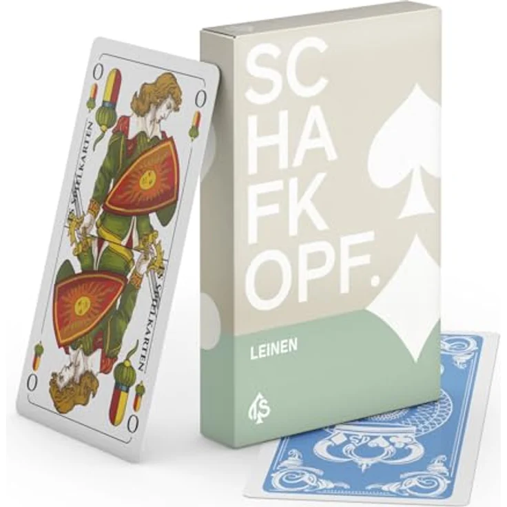 TS Spielkarten Schafkopf Karten Leinen bayrisch, abwischbar + langlebig, bayrisches Blatt Schafkopfkarten (Tarock + Binokel), Original (1x Spielkarten) – Bild 2
