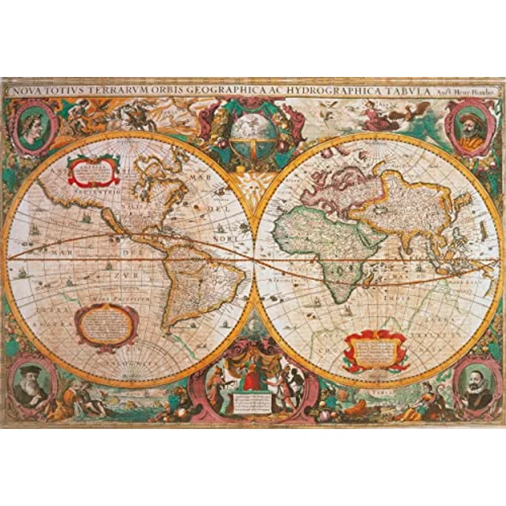 Clementoni Old Map 1000-Puzzle, 70 x 50 cm, hergestellt in Italien, Unterhaltung für Erwachsene – Bild 2