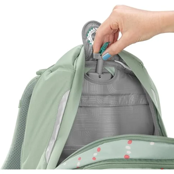 Coocazoo Schulrucksack-Set Porter „Dancing Dots“, 3-teilig, ergonomischer 35L Tornister in Mint, mit Brust- und Hüftgurt, inkl. Schlampermäppchen und Turnbeutel – Bild 3