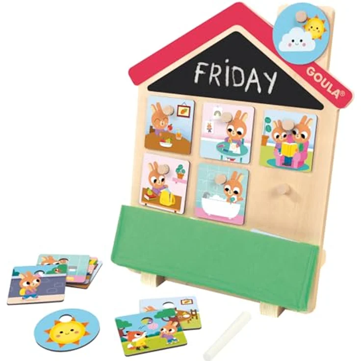 Goula Routines House, Lernspielzeug aus Holz zur Organisation des Tagesablaufs für Kinder ab 2 Jahren – Bild 6