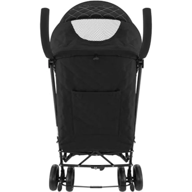Kikkaboo Kinderwagen Käfer, Stahlrahmen, Korb, abnehmbare Vorderräder, Fußstütze, Farben:black – Bild 4