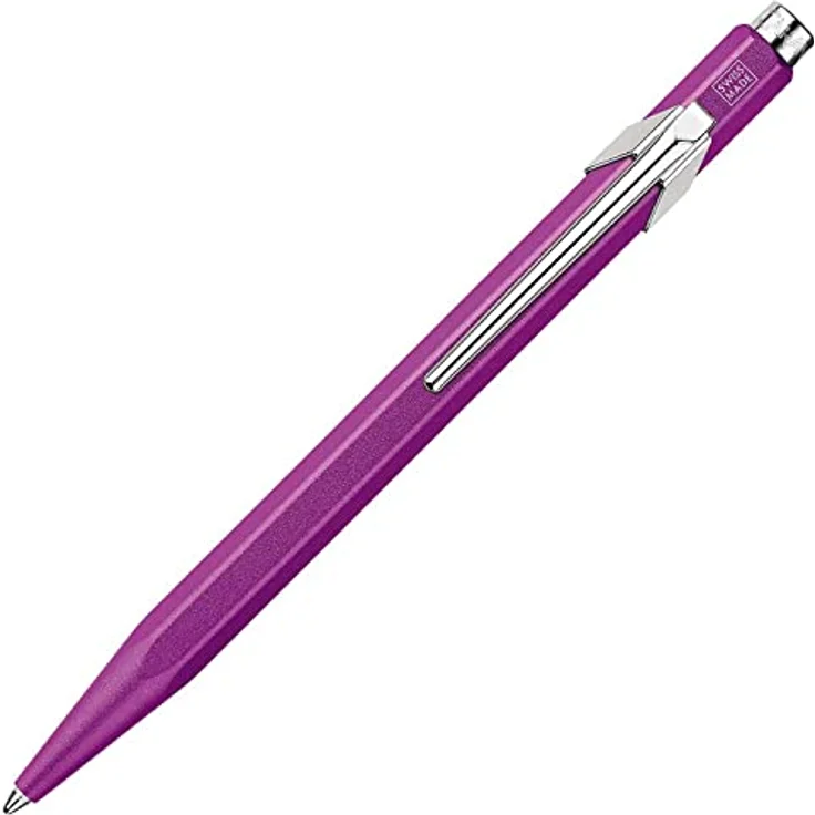Caran d'Ache 849 Colormat-X, Kugelschreiber in Violett, Teil der Regenbogenkollektion – Bild 1