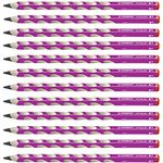 STABILO EASYgraph Ergonomischer Dreikant-Bleistift für Rechtshänder in Pink - 12er Pack - HB Mine