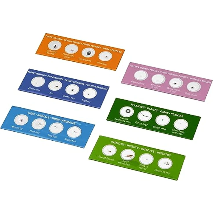 Bresser Junior Mikroskop Experimentier-Set mit 24 Dauerpräparaten zu Tieren, Pflanzen, Insekten, Fasern und Pollen - Preisvergleich – Bild 2