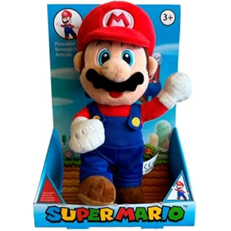 Simba Super Mario Poseable, 25cm Plüschfigur mit beweglichen Armen und Beinen, für Kinder ab 3 Jahren – Bild 8