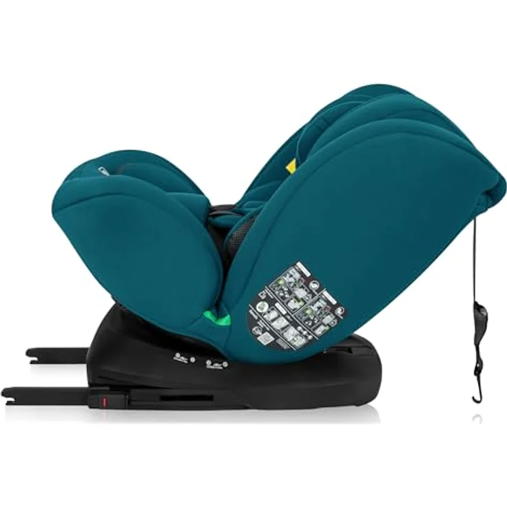 lionelo Autokindersitz BASTIAAN I-SIZE, i-Size / Isofix + Top Tether, ab Geburt bis 12 Jahre, 0-36 kg (Set) - Anthrazit – Bild 8