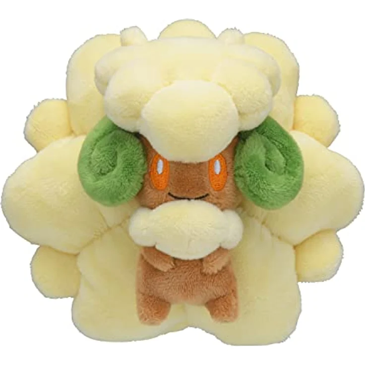 Tinisu Pokémon Elfun Kuscheltier Whimsicott, 13 cm Plüschtier mit gestickten Details, perfekt zum Kuscheln und Spielen, Teil der Sitting Cuties Kollektion – Bild 2