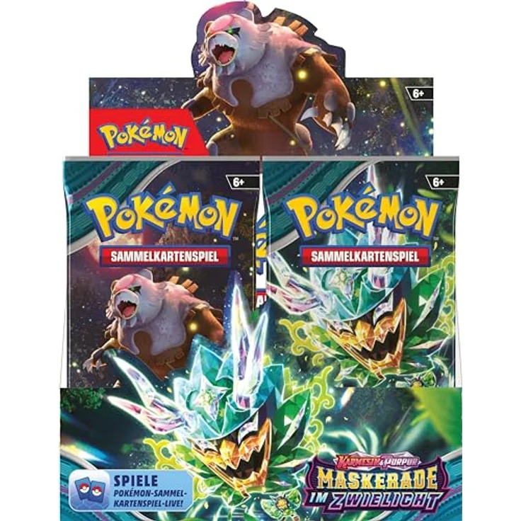 Pokémon Boosterpack-Display-Box Karmesin & Purpur – Maskerade im Zwielicht (36 Boosterpacks) - Pokémon-Sammelkartenspiel – Bild 2
