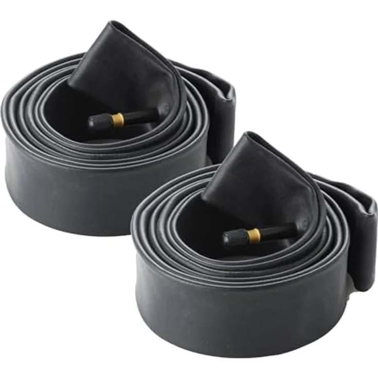 Fischer Unisex – Erwachsene Schlauch, schwarz, 28 und 29 Zoll, Sclaverand Ventil, robustes Gummi, 2 Stück
