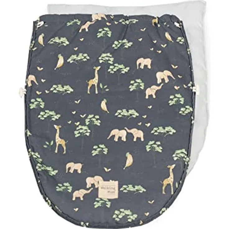 Walking Mum Baobab Baby-Schlafsack, Gruppe 0, für den Winter, gesteppt, universell einsetzbar und geeignet für die meisten Babytrage, anthrazit, Maße 40 x 80 cm.