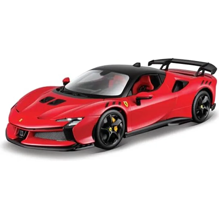 Bburago Ferrari SF90 XX Stradale, Maßstab 1:24 Diecast-Modell mit roten Lackierung und detailgetreuer Innenausstattung, Türen und Kofferraum zum Öffnen, für Sammler und Altersgruppe 3+