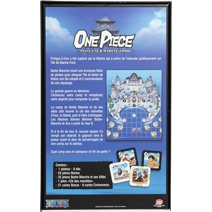 Topi Games One Piece – Assaut auf Marineford – Strategisches Brettspiel für 2 bis 6 Spieler, ab 7 Jahren, 476 Karten, Piraten oder Marines – Bild 2