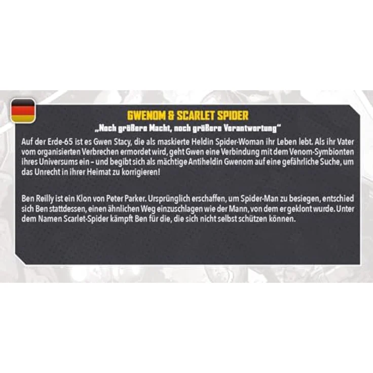 Atomic Mass Games Gwenom und Scarlet Spider Character Pack, Sammelfiguren für Marvel: Crisis Protocol mit hochdetaillierten Miniaturen und Spielkarten – Bild 5