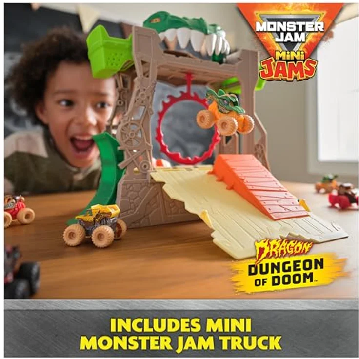 Monster Jam Mini Transforming Playset M03, Spielzeugauto mit innovativem Design und vielseitigen Funktionen – Bild 3