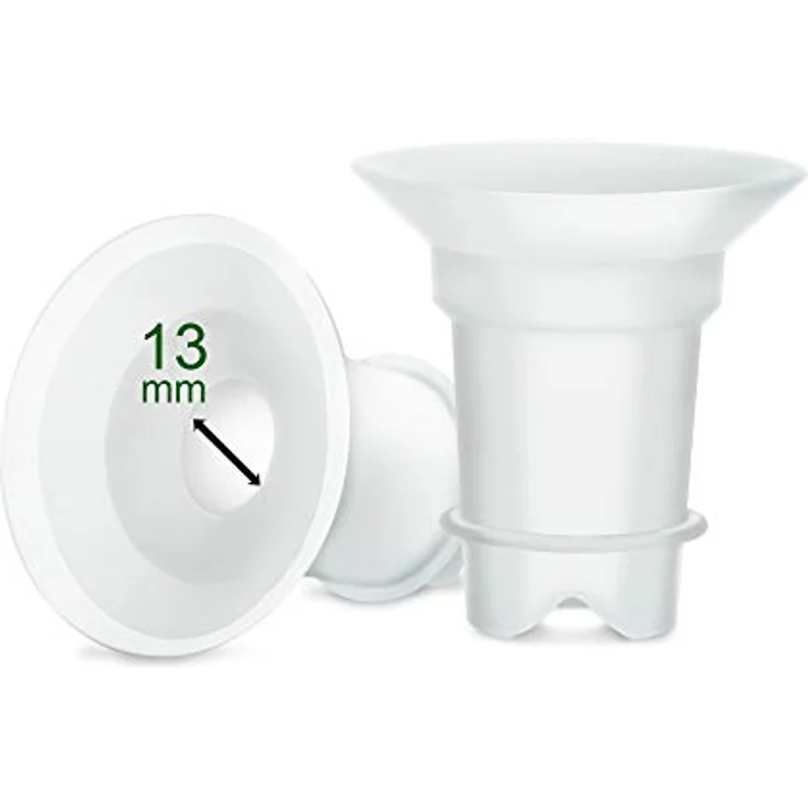 13 mm Maymom Flanscheinsätze (lang), kompatibel mit Freemie 25 mm Flanschen; kompatibel mit 24 mm Medela PersonalFit Flansch, Spectra 24 mm Flansch, Willow Willow Go 24 mm Tasse, 2 Stück/Packung – Bild 2