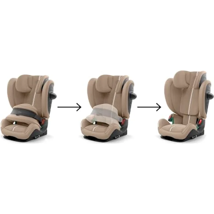 Cybex Pallas G3 Plus, 2-in-1 Kindersitz (15 Monate - 12 Jahre) mit erhöhter Sicherheit, Almond Beige – Bild 5