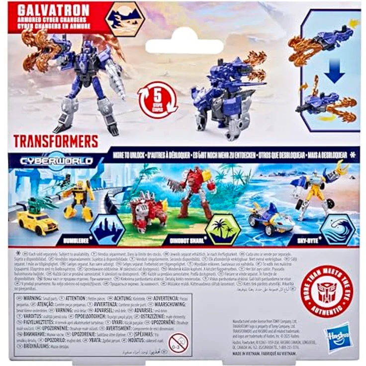 HASBRO Transformers Cyberworld Galvatron, 10 cm Figur mit verwandelbarem Flammenblaster und Junkion-Drachen-Modus – Bild 10
