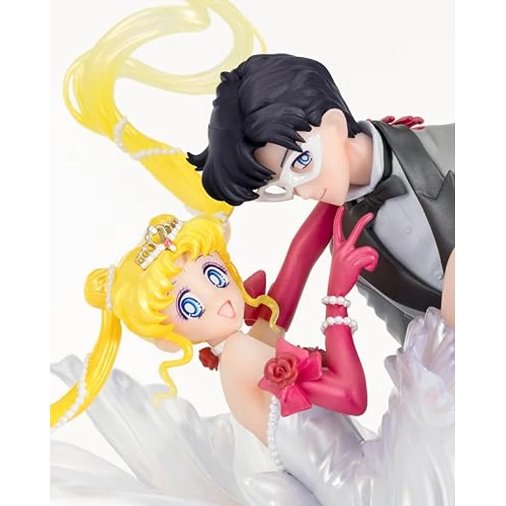 Bandai Tamashii Nations Sailor Moon FiguartsZERO Chouette PVC Statue Usagi & Tuxedo Mask, Moonlight Glow Edition, 24 cm, detailreich mit Base – Bild 5