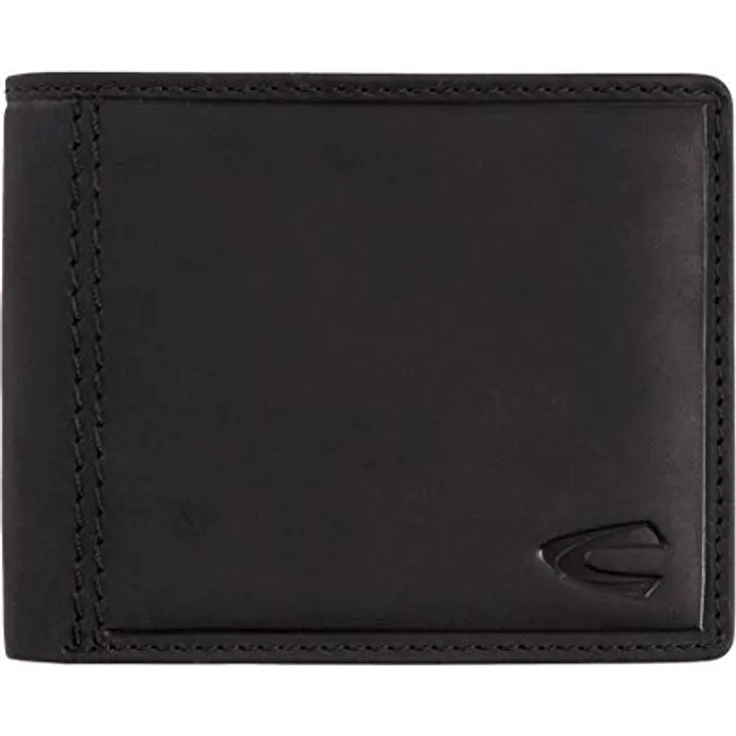 camel active Vietnam Herren Geldbörse RFID Klein Querformat Leder Schwarz