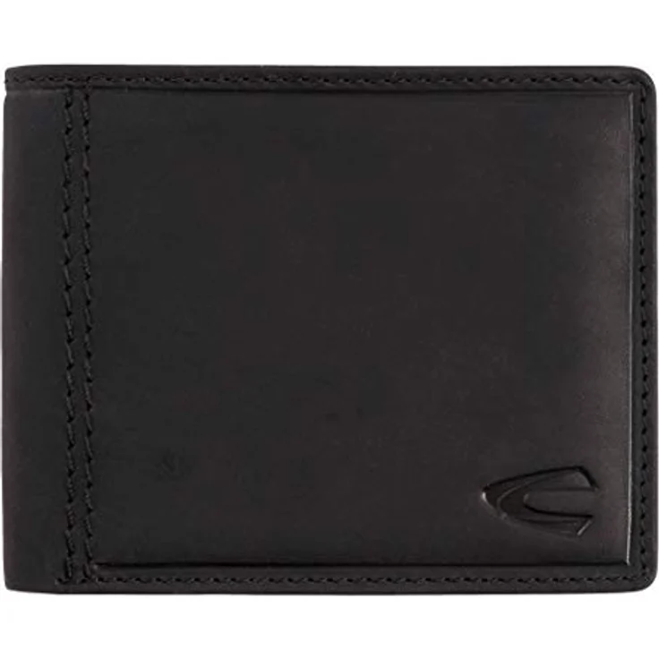 camel active Vietnam Herren Geldbörse RFID Klein Querformat Leder Schwarz – Bild 1