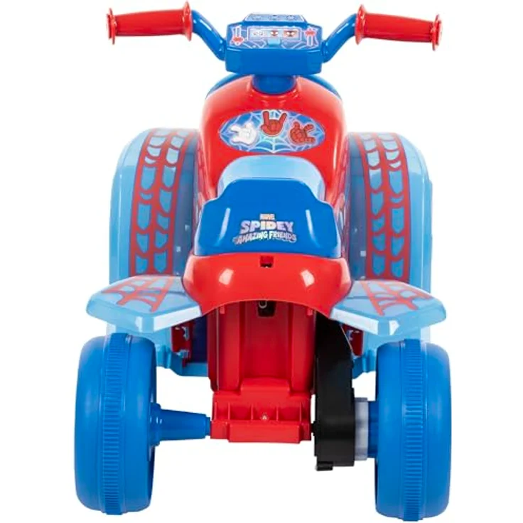 Huffy Spidey Mini Quad, Kinderelektroauto mit Marvel Spidey Motiv, 2,5 km/h, rot – Bild 4