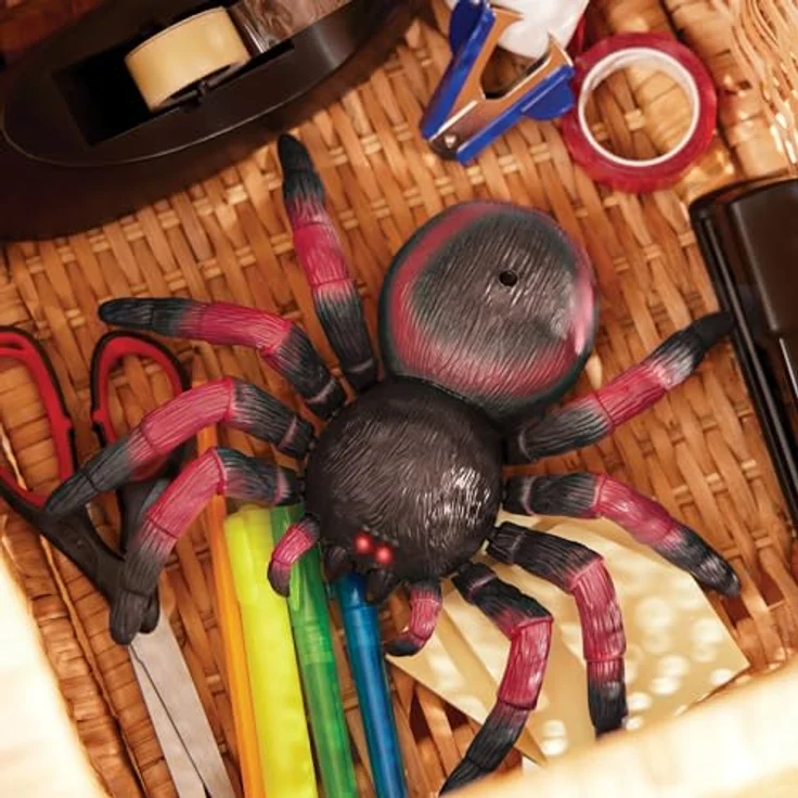 Terra Ferngesteuerte Spinne Rot – RC Vogelspinne mit leuchtenden LED Augen und Fernbedienung – Tarantula Spielzeug ab 3 Jahre – Bild 6