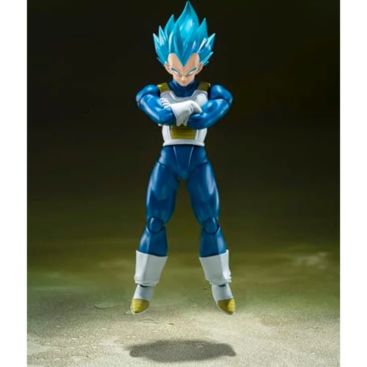 Bandai Tamashii Nations Dragon Ball Super S.H. Figuarts Actionfigur Super Saiyan God Super Saiyan Vegeta - Unwavering Saiyan Pride, 14 cm mit Zubehör und Austauschteilen – Bild 5