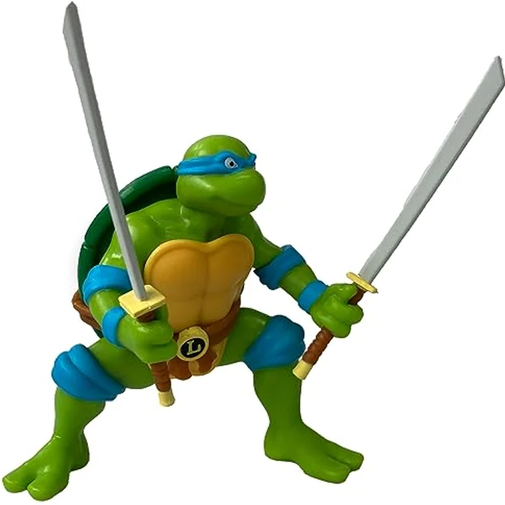 TORTUGAS NINJA Leonardo Retro, 6,5 cm handbemalte Sammelfigur, nicht beweglich, offizielles Lizenzprodukt – Bild 2