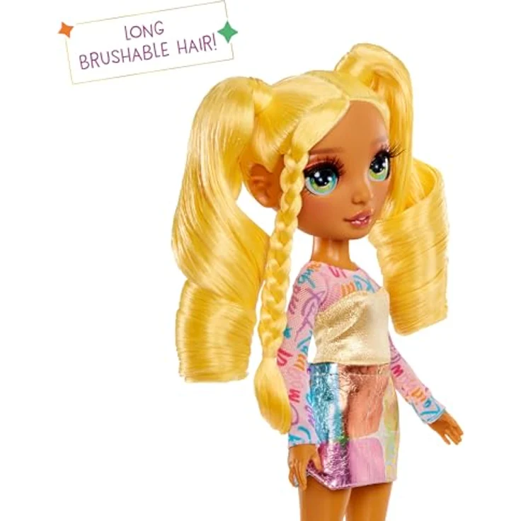 Rainbow High Anziehpuppe My Fashion Style Fashion Dolls - Sunny, modischer Street Look mit Handtasche – Bild 4