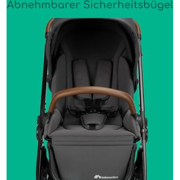Bebeconfort Luvia Trio, Kombikinderwagen 3 in 1 mit Babyschale und Aufsatz, Smartes Faltsystem, Verstellbarer Schieber, für Kinder 0–4 Jahre, Mineral Graphite – Bild 8