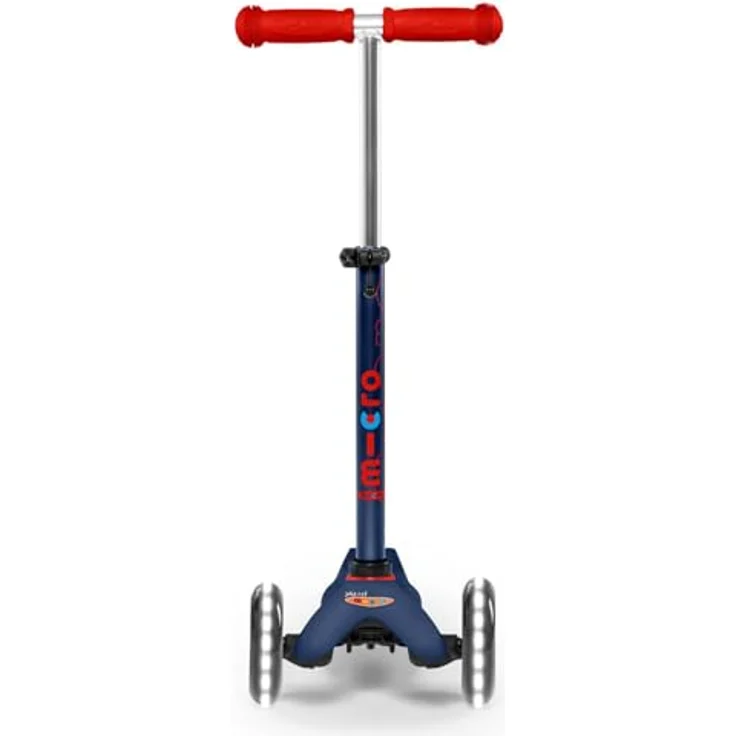 MICRO Mini Deluxe LED, Dreirad-Scooter mit Neigefunktion, bewegungsaktivierten Leuchträdern für Kinder von 2-5 Jahren, marineblau – Bild 3