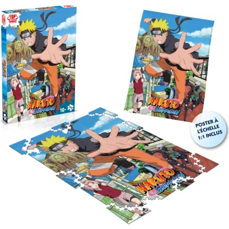Winning Moves Naruto Shippuden Retorno a Konoha Puzzle, 1000 Teile, Mehrfarbig, 665 x 500 mm – Bild 2