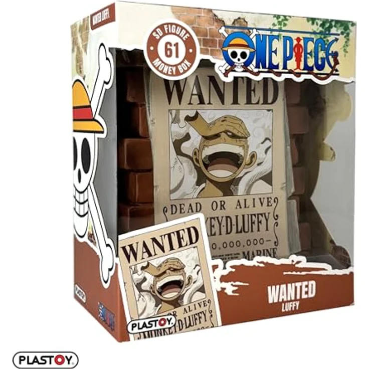 Plastoy One Piece Wanted Luffy Spardose Figur, 16 cm, Sammelfigur für One Piece-Fans – Bild 4
