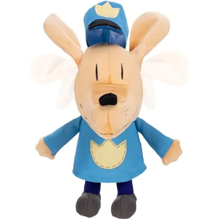 DOG MAN Plüsch-Feature Plüschhund Mann, 25 cm mit Geräuschfunktion und flipfähigen Ohren
