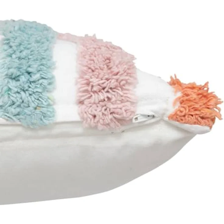 Atmosphera for kids Zierkissen Rainbow, 38x38 cm, Mehrfarbig, 100% Baumwolle, dekoratives Kinderzimmerkissen – Bild 2