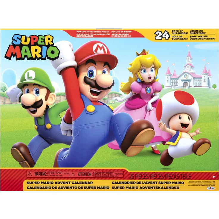 Jakks Pacific Super Mario Bros Adventskalender Mehrfarbig One Size - Nintendo Super Mario - Adventskalender 2022 (411354) /Seasonal /Multi