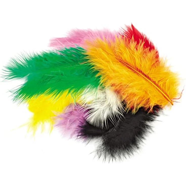 Marabu Federn verschiedene Farben, Farbe:weiss – Bild 2