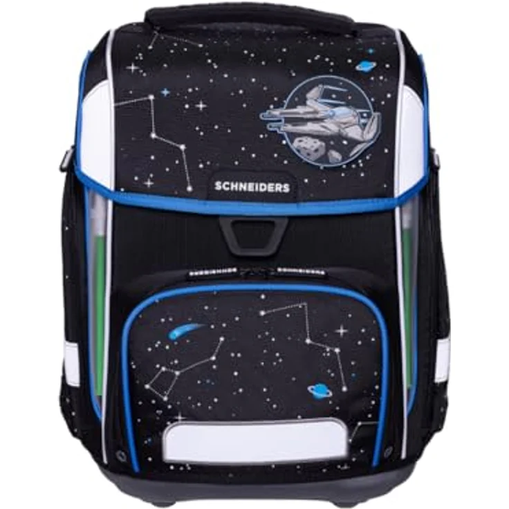 Schneiders Vienna Ergolite Space Quest, ergonomischer Schulranzen aus 100% recycelten PET-Flaschen, 22 Liter Volumen, inklusive LED-Leuchtstäbe und 9-teiligem Set – Bild 9