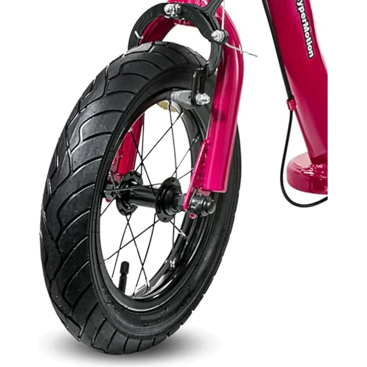 HyperMotion Kinderroller RUBY 12.2, höhenverstellbar mit 12 Zoll Luftreifen, Handbremsen, pink/magenta – Bild 3