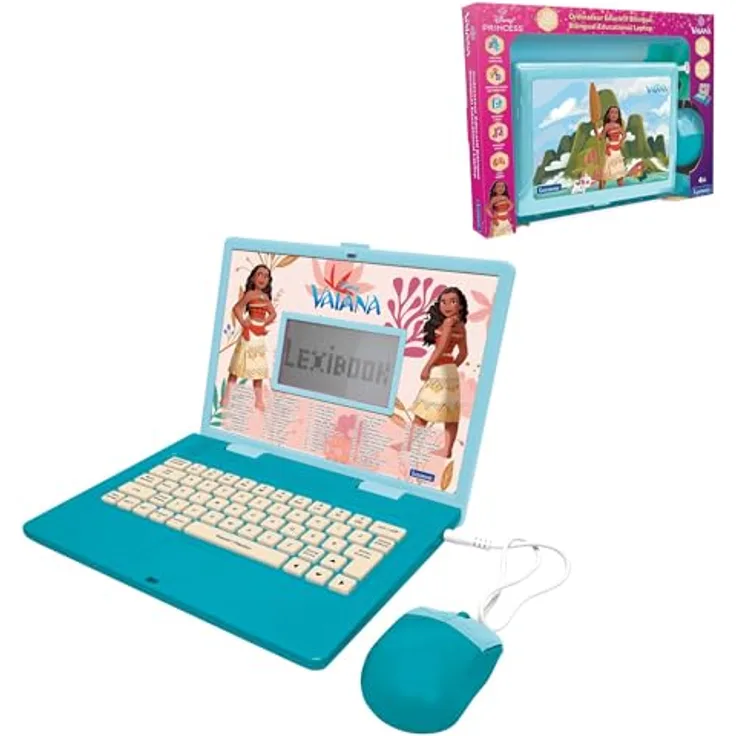 Lexibook Vaiana, Pädagogisches Spielzeug für Kinder ab 6 Jahren, interaktive Lernumgebung in Französisch und Englisch, LCD-Bildschirm