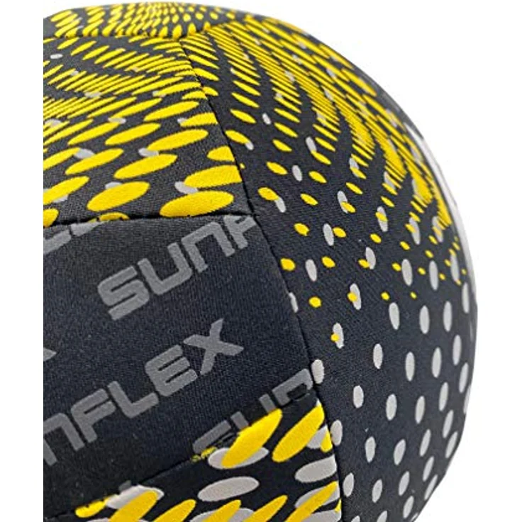 Sunflex Beachvolleyball Ball Splash, Größe 5, schwarz, elastisch und robust, inkl. Pumpe – Bild 3