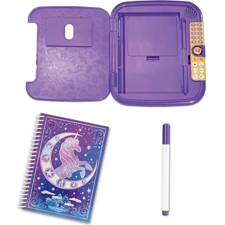 VTech Unicorn Academy - Magisches Tagebuch, interaktives Lernspiel mit 5 Spielmodi, integriertes Mikrofon und Passwortschutz, Deutsch – Bild 3