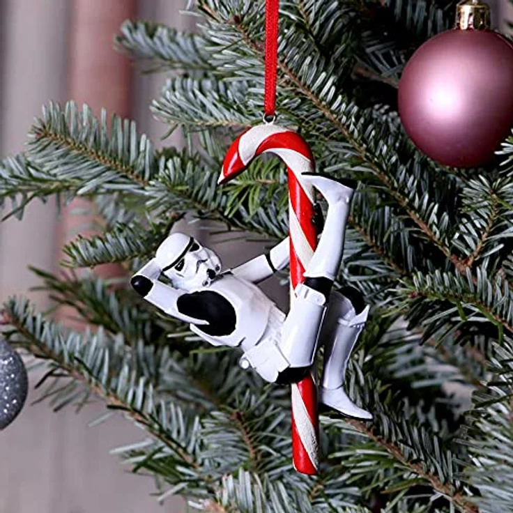 Nemesis Now Original Stormtrooper Christbaumanhänger, 12 cm, handbemalt mit Candy Cane Design – Bild 7