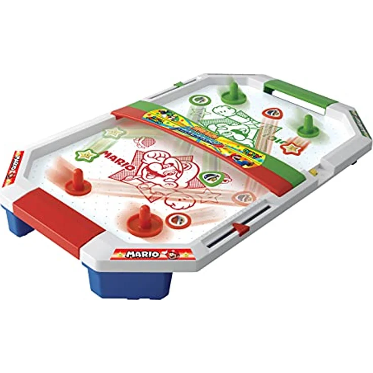 EPOCH Games Super Mario™ 7415 Air Hockey, Transportables Partyspiel mit 2 Spielmodi, für 2-4 Spieler, inkl. 6 verschiedene Pucks – Bild 1