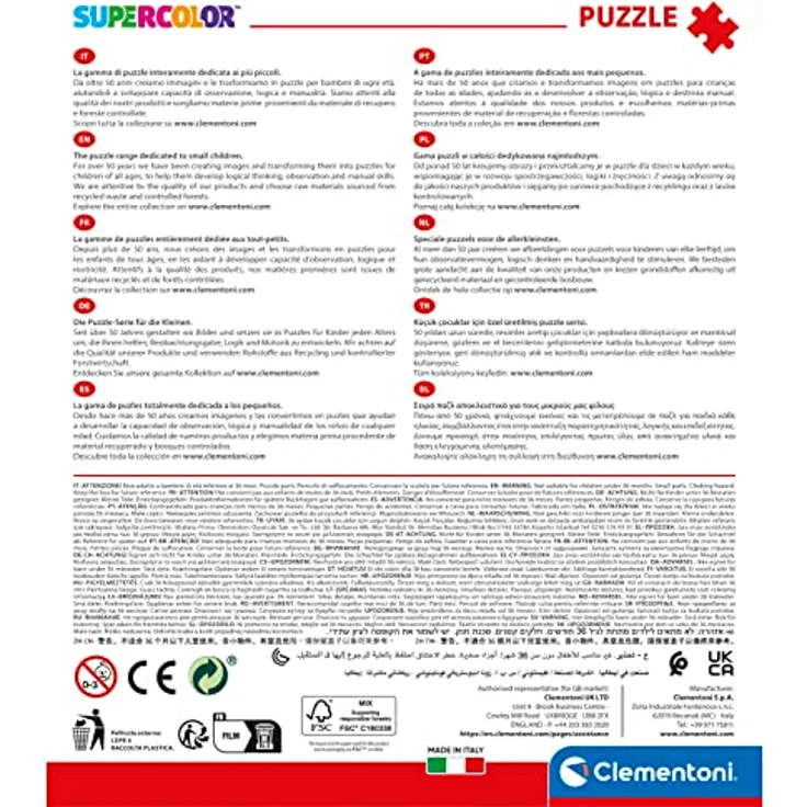Clementoni 24800 Supercolor Puzzle Paw Patrol - 2 Puzzle Mit 20 Teile Ab 3 Jahren, Buntes Kinderpuzzle Mit Besonderer Leuchtkraft & Farbintensität, Geschicklichkeitsspiel Für Kinder – Bild 3
