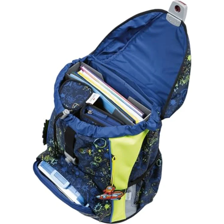 DerDieDas Schulranzen Set 5-TLG. ErgoFlex Light Neon Crazy, leichtes Eigengewicht von 800g, ergonomisch mit abnehmbaren Hüftgurten – Bild 5