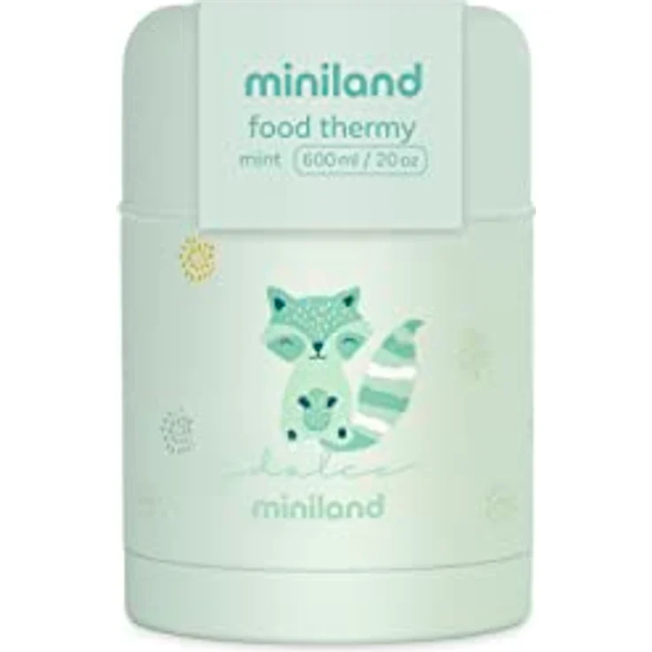 Miniland Silky Food Thermos, Babynahrungsbehälter aus Edelstahl mit doppelter Stahlwand, 600 ml, mint – Bild 3