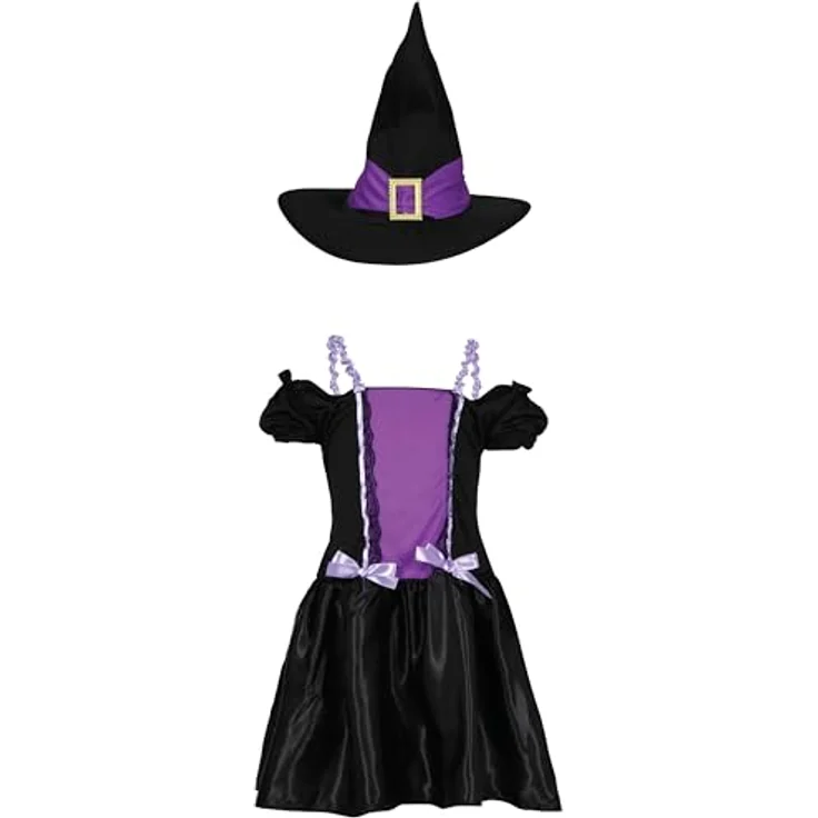 Baby Hexenkostüm Kostüm Hexe für Kinder Hexen Halloween Babykostüm Gr. 86-98, Größe:86/92 – Bild 4
