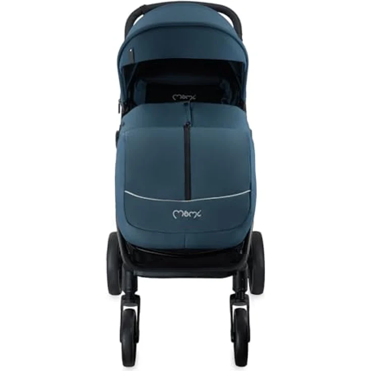 MoMi CLARA Kinderwagen, breiter Buggy in Blau für Kinder bis 22 kg, verstellbarer Schiebegriff, umfangreiches Zubehör – Bild 9